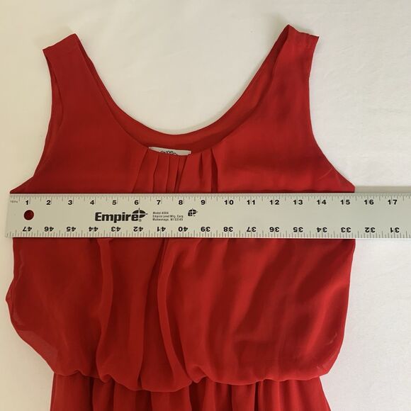 Sweet Storm Dress Maxi Women M Red Navy Colorblock Sleeveless Mod Bold Flowy - Picture 5 of 9